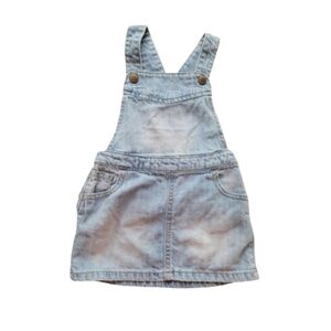 Vintage Old Navy 100% Cotton Denim Jean Overall Dress Size 18 to 24 Months